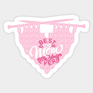 Copy of Best knitting mom ever heart yarn Sticker